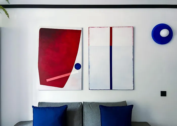 Composition 23 With Blue Circle